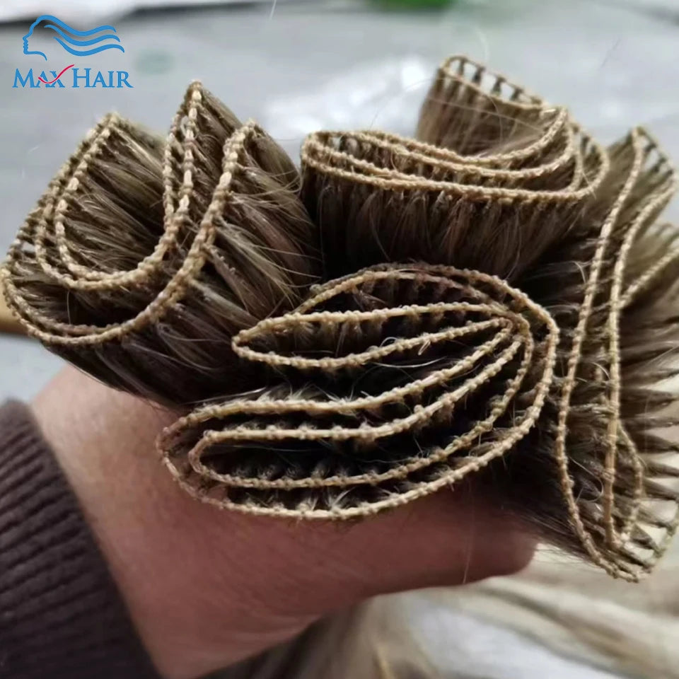 Human Hair Feather Hair Weft Extensions 100% Real Natural Customize Hair Comfortable Invisible Black Brown Blonde for Salon
