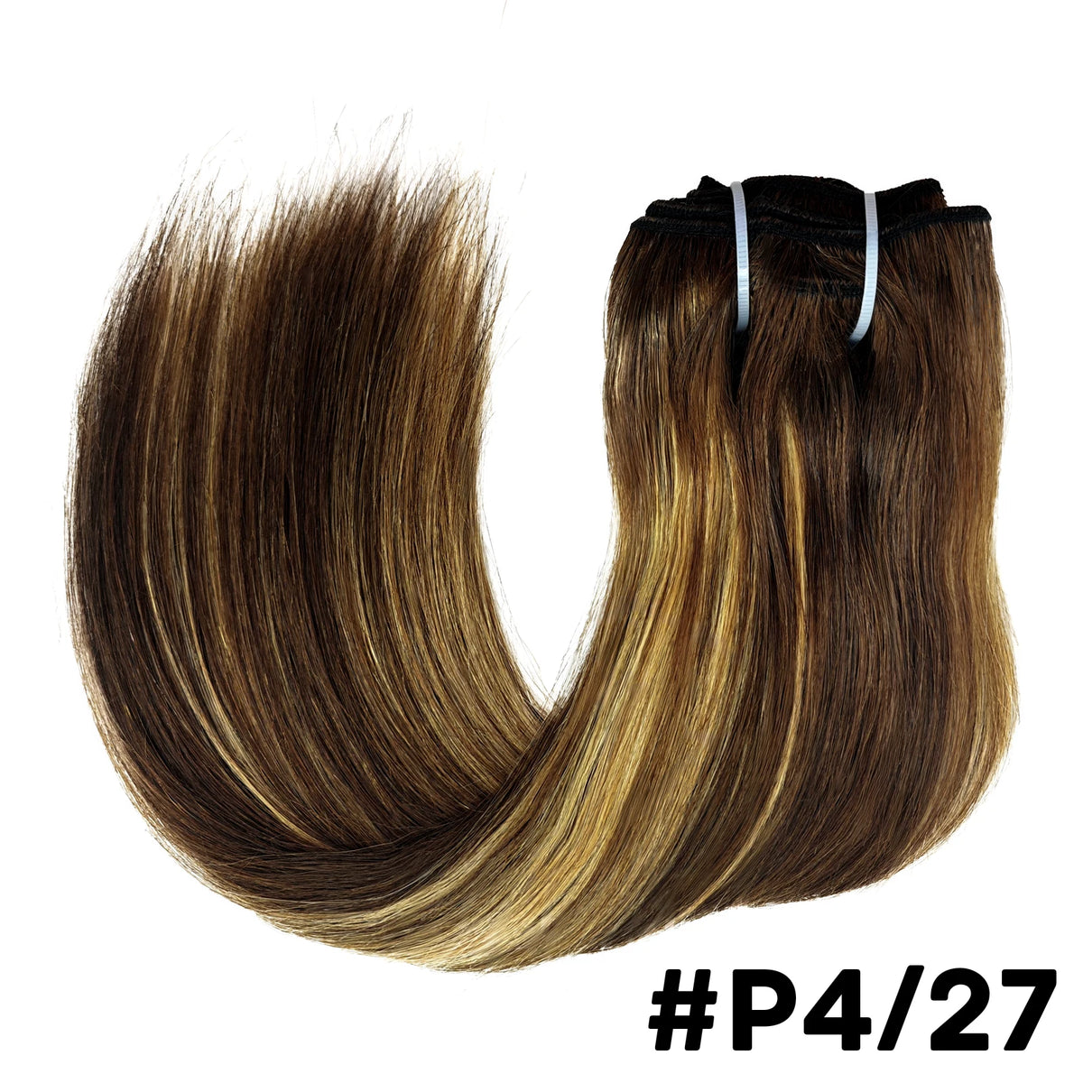 Brown Clip In Hair Extensions Real Human Hair Brazilian For Women Straight Hair 8pcs 120gram Remy Human Hair Thick Silky  Soft