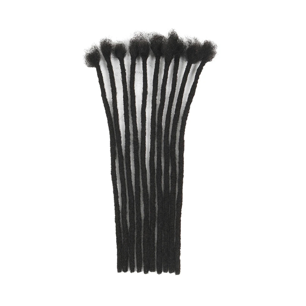 Dreadlock Extensions Real Human Hair For Man/Women 0.4cm Wedth Permanent Loc Extensions 60 Strands 6-22 Inch Brazilian Dreadlock