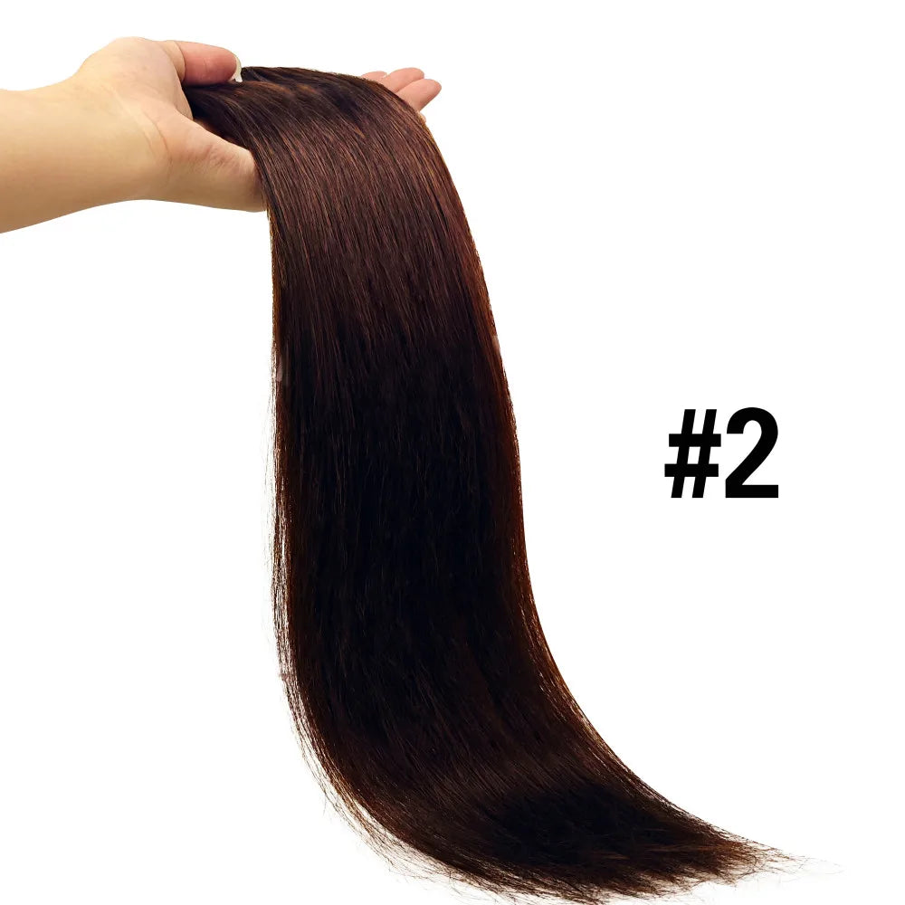 Clip In Hair Extensions Real Human Hair color #4 Chocolate Brown Clip In Hair Extensions 8pcs Hair Natural Black Color 26 Inches