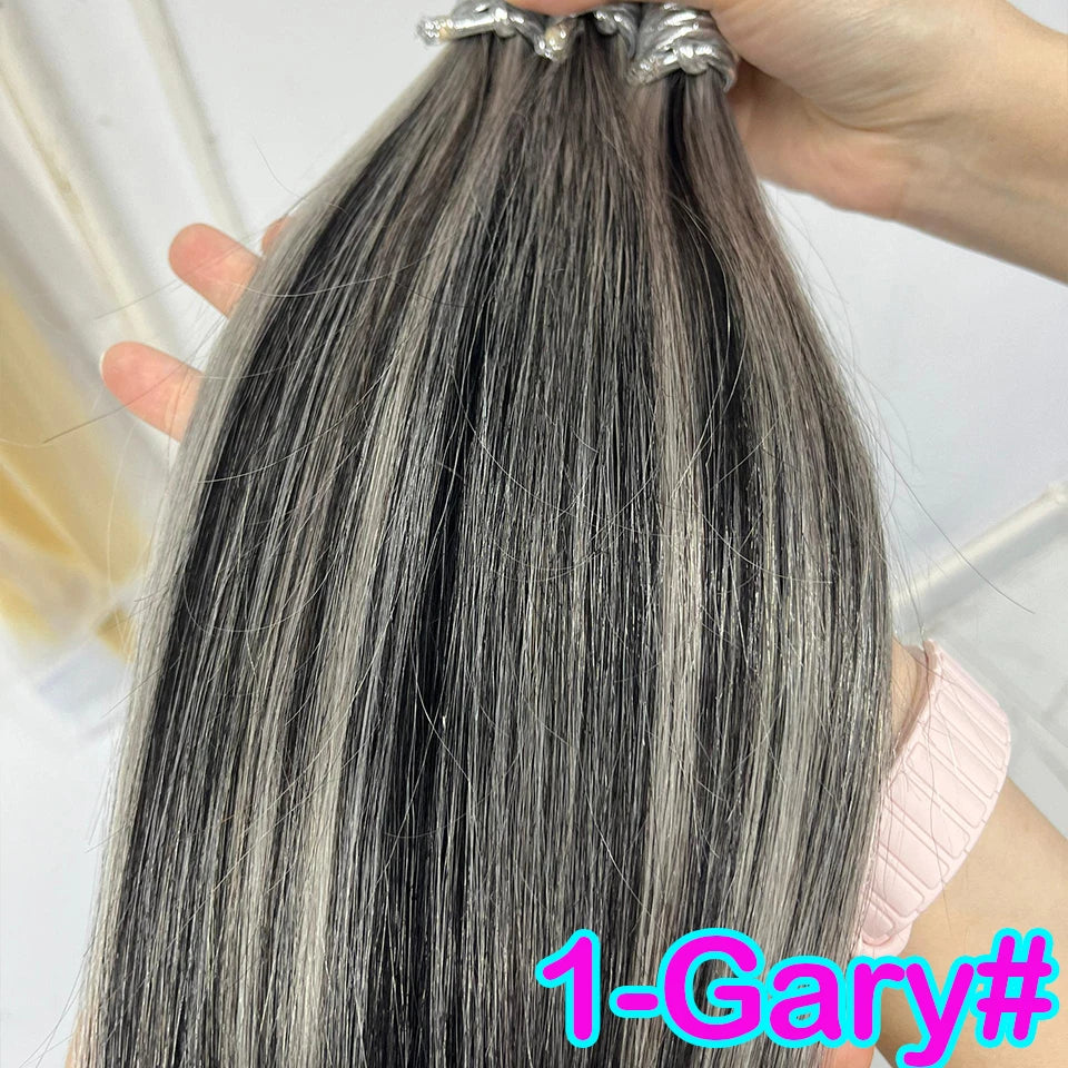 Human Hair Feather Hair Weft Extensions 100% Real Natural Customize Hair Comfortable Invisible Black Brown Blonde for Salon
