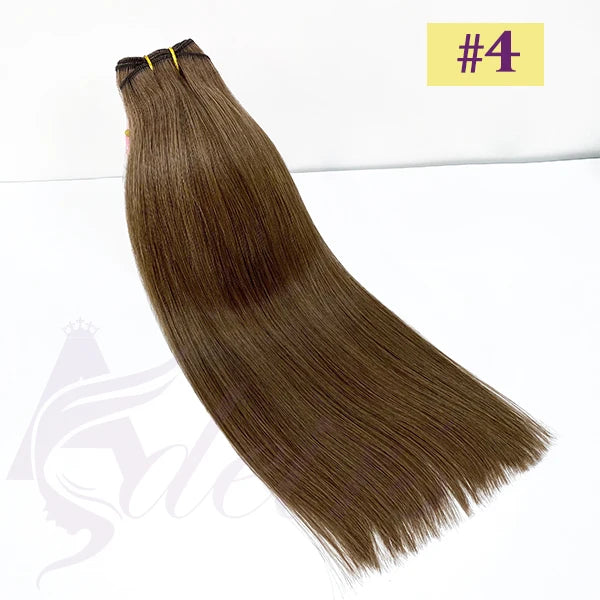 ADEIRS High Quality Human Hair Wefts Extensions Hair Weaves Bundles 100% Real Human Natural Hair Double Weft Brown Blonde salon
