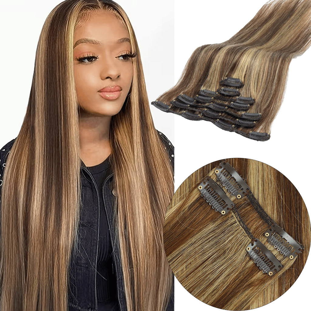Clip-In Hair Extensions Made from Real Remy Human Hair Perfect for Women Seeking a Soft Natural Look for Everyday Use