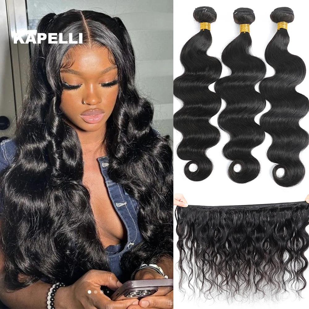 #27 Honey Blonde Body Wave Human Hair Bundles 100% Unprocessed Human Hair Weave Brazilian 15A Raw Hair Bundles Extensions