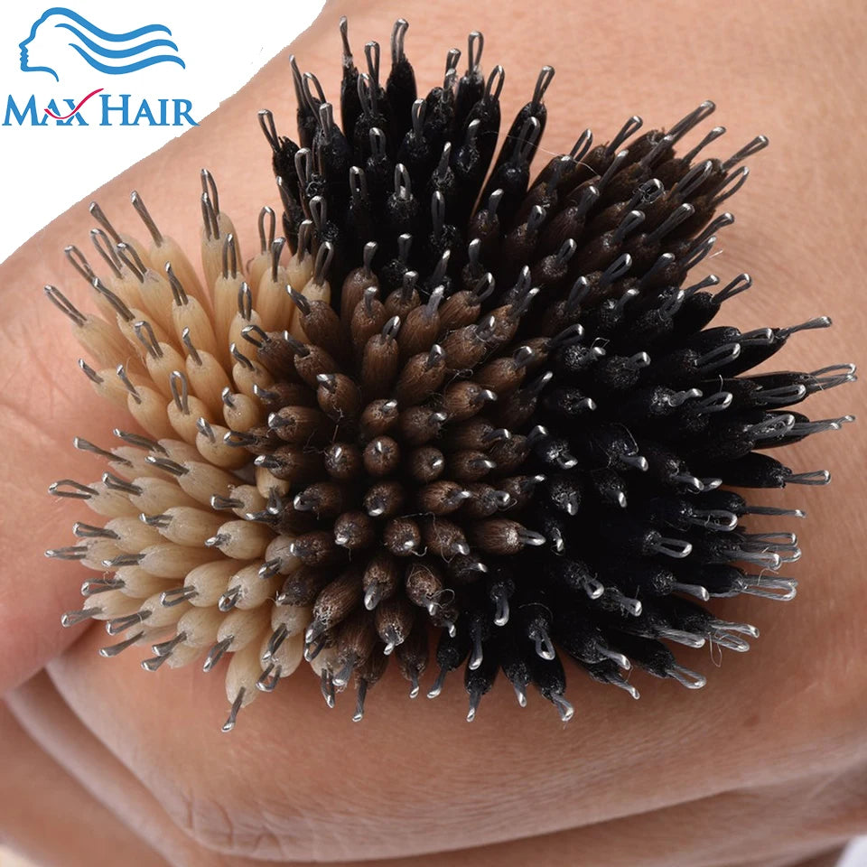 max Remy Hair Nano Ring Tip Micro Beads Real Remy Natural European Human Hair Extensions Highlights 18 - 30Inch 100% human hair