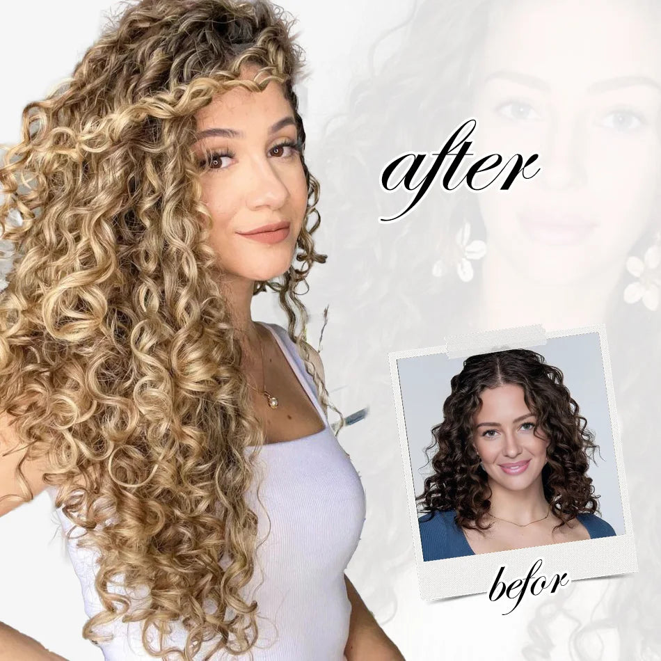 26" Real Human Hair Weft Extensions 613 Ombre Blonde Human Hair Weft Water Wave Bundles Off Black Brown Ginger Bundles 100g/Pc