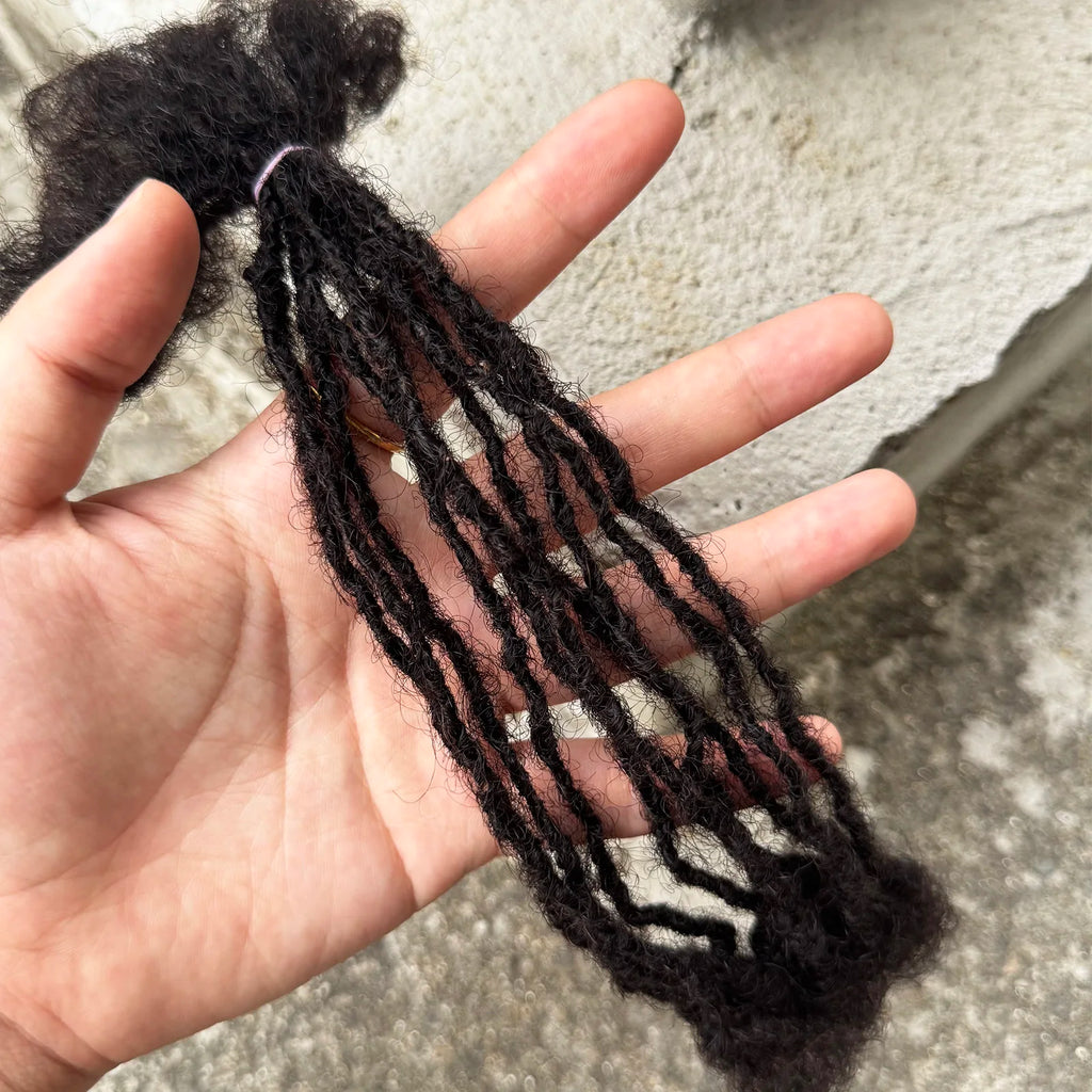 8-12inch 0.2cm Handmade Inter Loc Extension Sisterlocks 100% Real Human Hair Permanent Micro Locs Extensions Soft Dreadlock