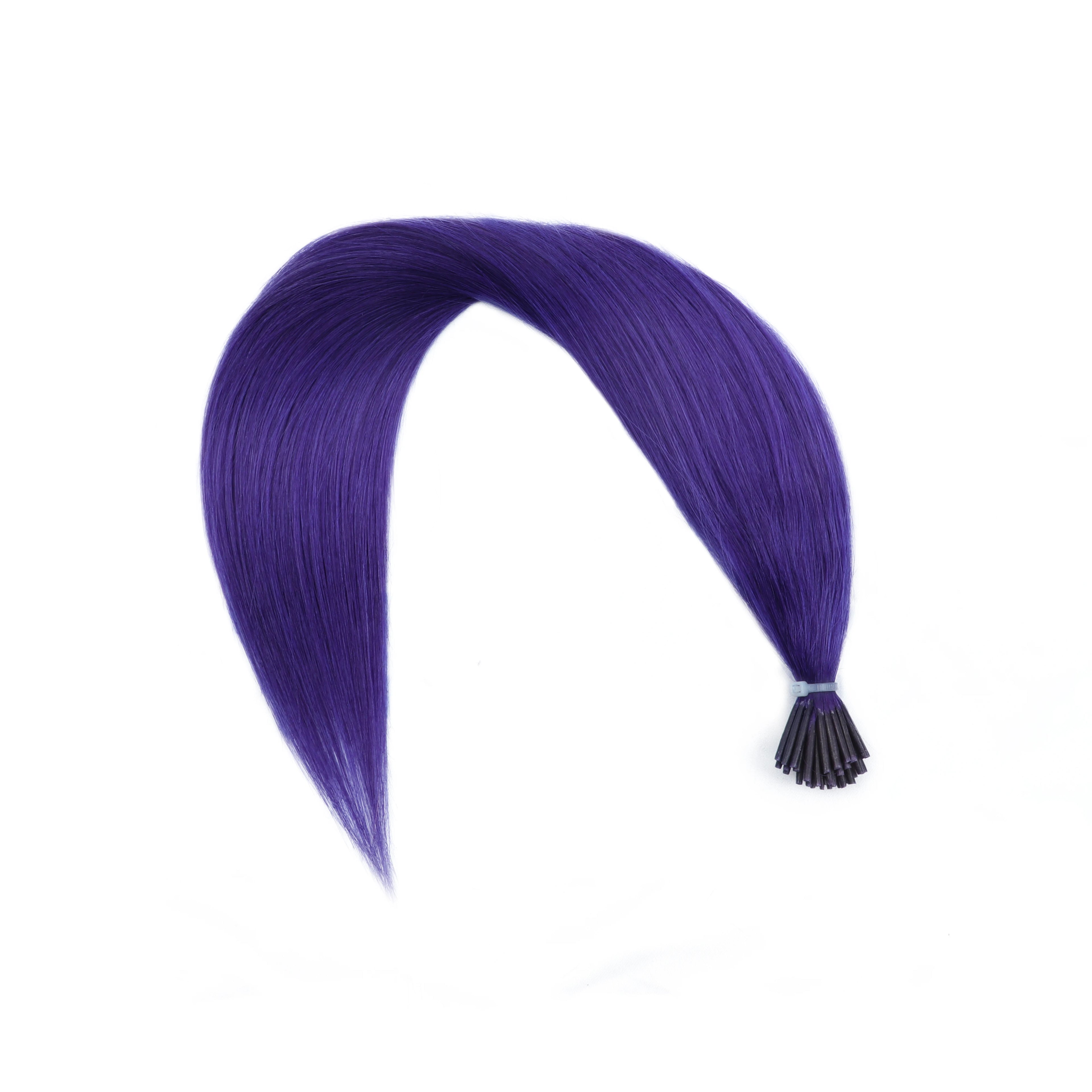 I Tip Keratin Hair Extensions Grey Real Human Hair Pre-Bonded Micro Beads Hair Capsules Micro Link Capsules Hair 12-20 Inch