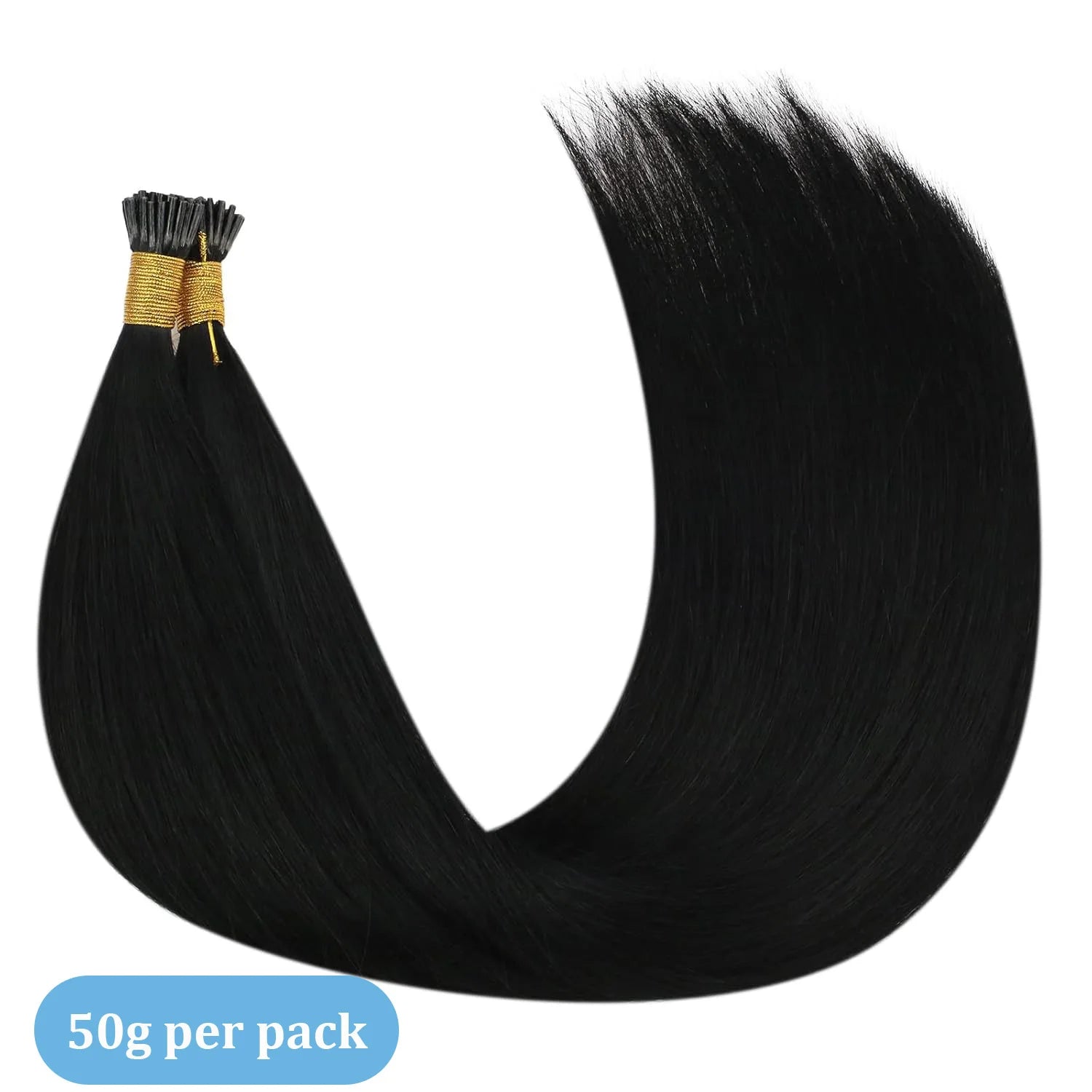 Straight I Tip Human Hair Extensions Double Drawn 100% Real Human Hair bulk Natural Custom I Tip Keratin Human Hair Extensions