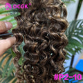 26" Real Human Hair Weft Extensions 613 Ombre Blonde Human Hair Weft Water Wave Bundles Off Black Brown Ginger Bundles 100g/Pc