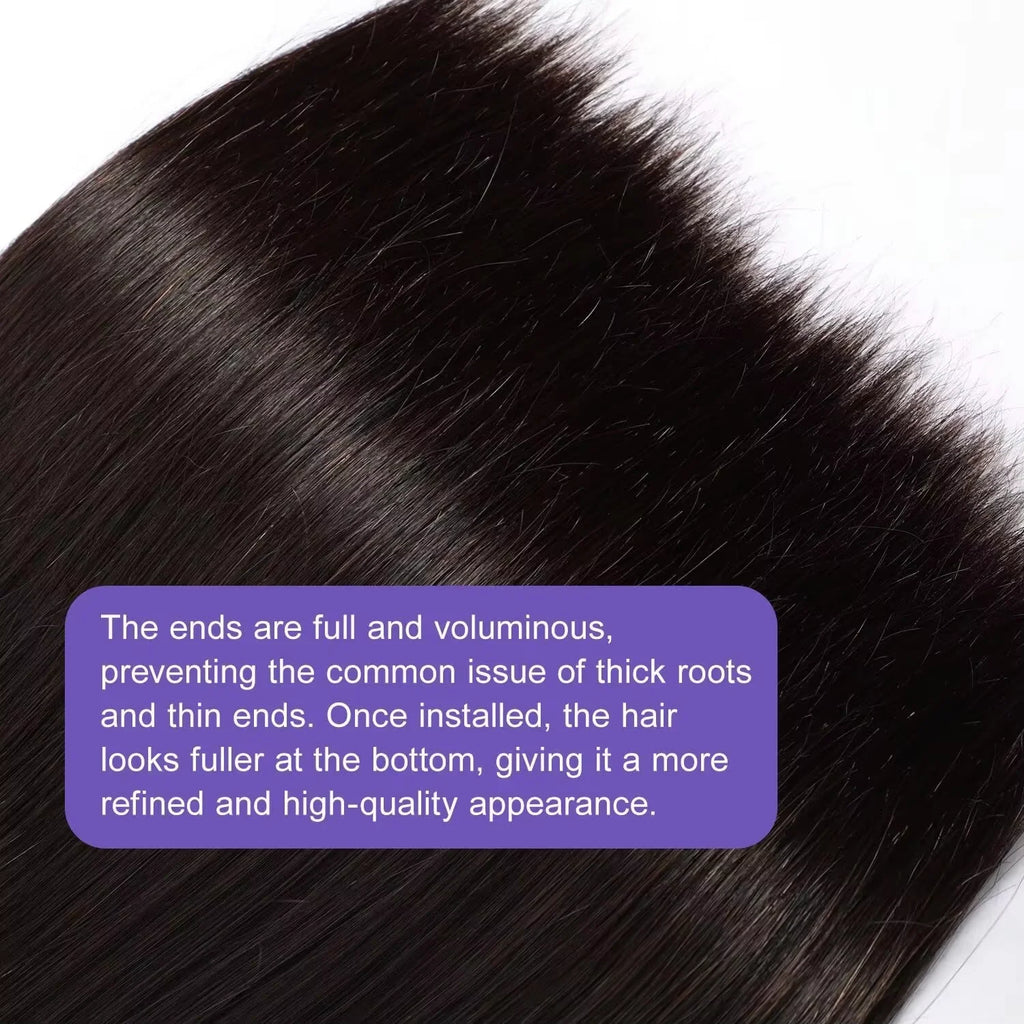 100% Quality Straight Human Hair Bundles Brazilian 16A Real Remy Weave Hair 26 28 30 Inch Unprocessed  Double Weft Raw Hair Bundles Extensions For Women