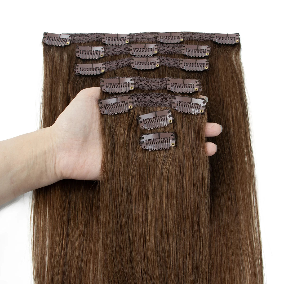 Clip-In Hair Extensions Made from Real Remy Human Hair Perfect for Women Seeking a Soft Natural Look for Everyday Use