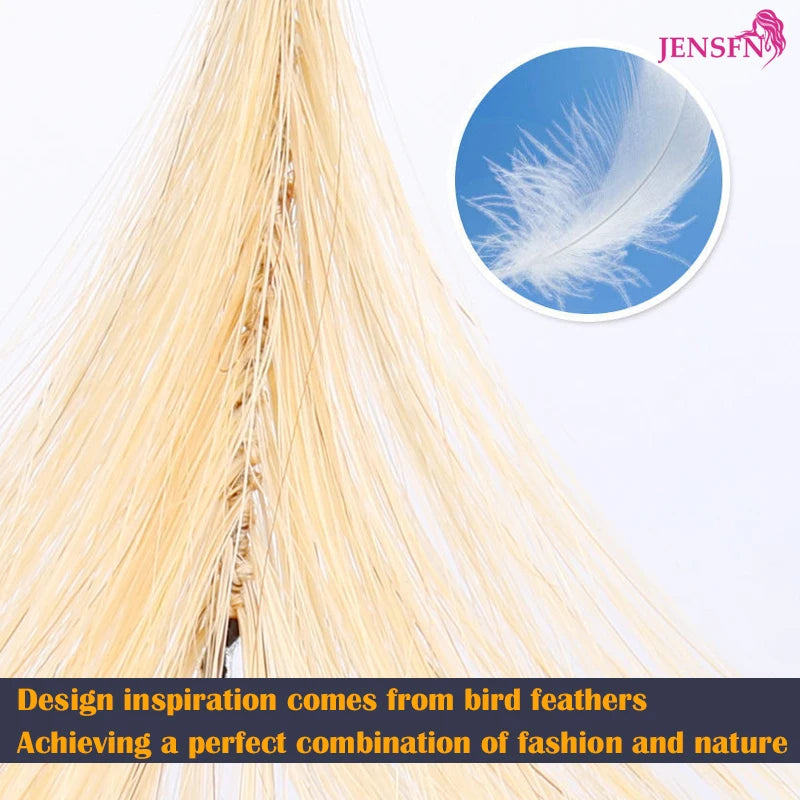 Straight Micro Feather New Hair Extensions  Real Human Hair Hand Knitting   16"-26" Inch 1.6g/Strand #613 Color  Salon Supplies