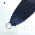 RSEIO New Feather hair extensions Human Hair 100% Real Natural Hair Comfortable and Invisible 16"-26" Black Brown Blonde Straigh