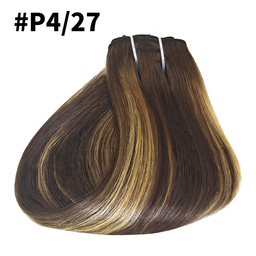 Straight Clip in Hair Extensions Human Hair 120G Full Head Clip In 8 Pcs/Set Virgin 100% Human Hair Natural Black Clip Ins Hair