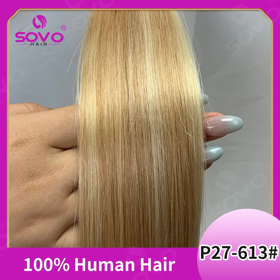 100-200Grams Clip In Hair Extension 100% Remy Human Hair Dark Brown Clip-On HairPiece Full Head 14-28 Inch For Salon Supply