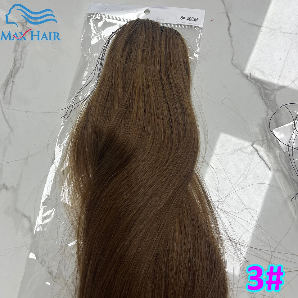 Human Hair Feather Hair Weft Extensions 100% Real Natural Customize Hair Comfortable Invisible Black Brown Blonde for Salon