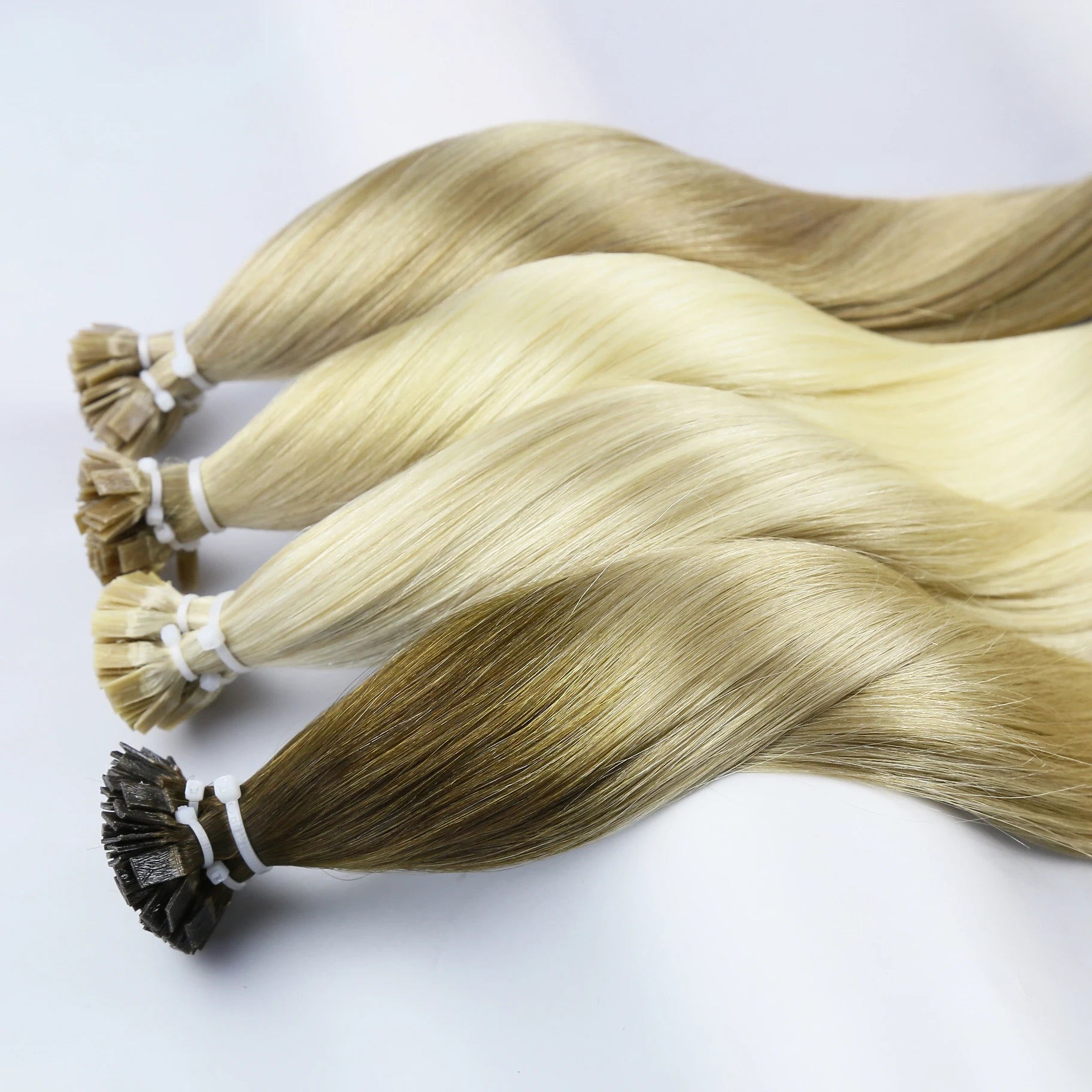 Flat Tip Hair Extensions Remy Real Human Hairpieces Straight Keratin Capsules Tip Hair Extensions For Salon Pre Bonded 50pcs/Set