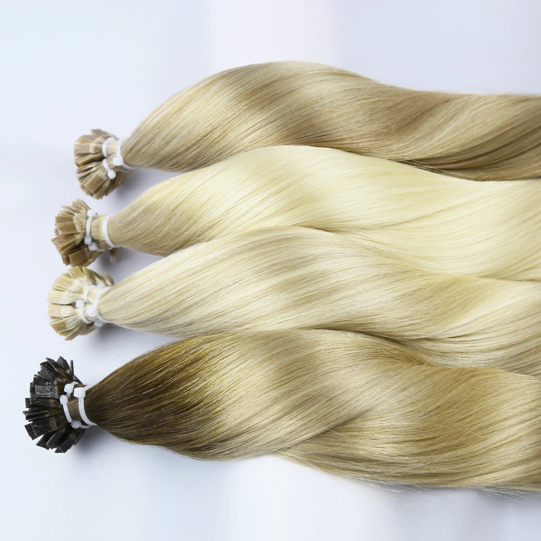 Flat Tip Hair Extensions Remy Real Human Hairpieces Straight Keratin Capsules Tip Hair Extensions For Salon Pre Bonded 50pcs/Set