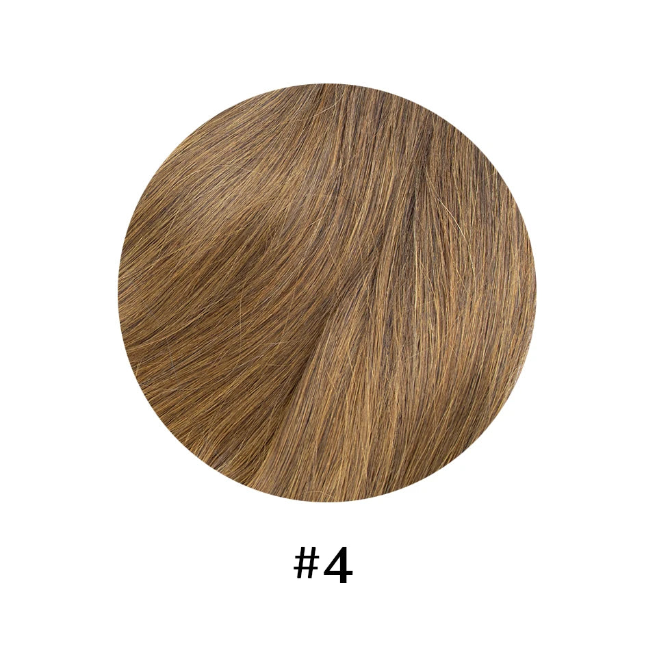 Clip in One Piece Straight 10inches with 5clips Human Hair Extension Brazilian Remy Hairpiece Clip in Hair Extensions Natural