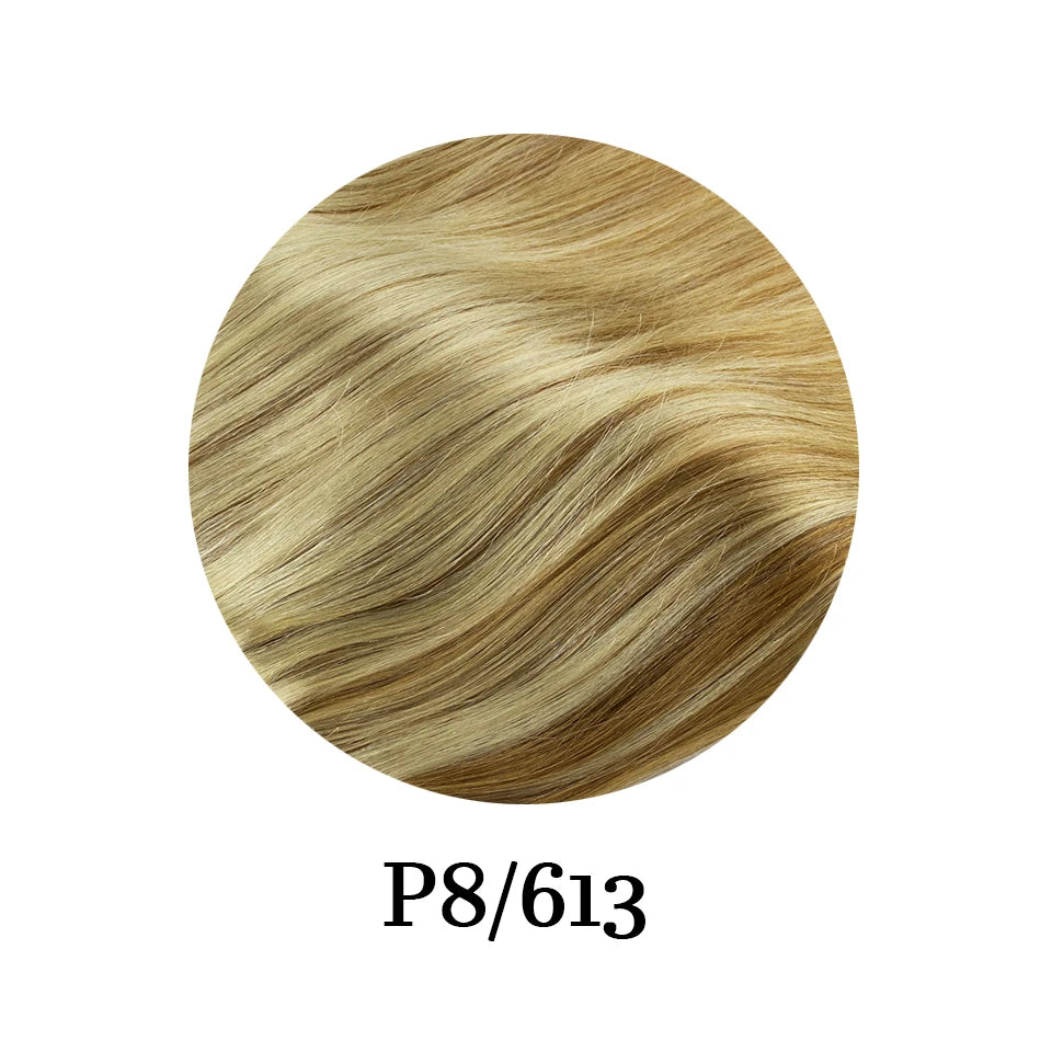 Clip in One Piece Straight 10inches with 5clips Human Hair Extension Brazilian Remy Hairpiece Clip in Hair Extensions Natural