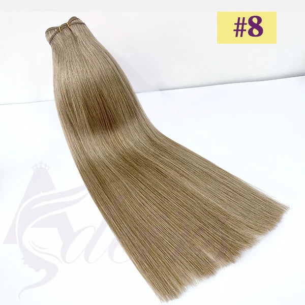 ADEIRS High Quality Human Hair Wefts Extensions Hair Weaves Bundles 100% Real Human Natural Hair Double Weft Brown Blonde salon
