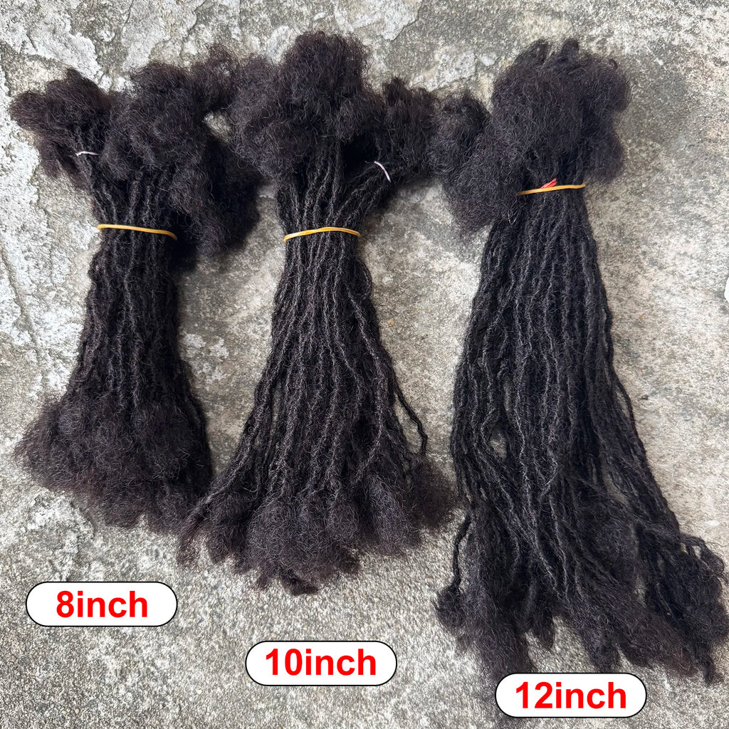 8-12inch 0.2cm Handmade Inter Loc Extension Sisterlocks 100% Real Human Hair Permanent Micro Locs Extensions Soft Dreadlock