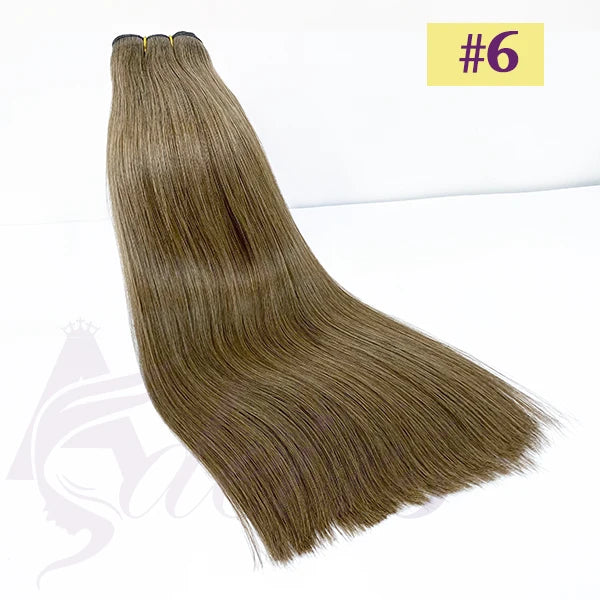 ADEIRS High Quality Human Hair Wefts Extensions Hair Weaves Bundles 100% Real Human Natural Hair Double Weft Brown Blonde salon