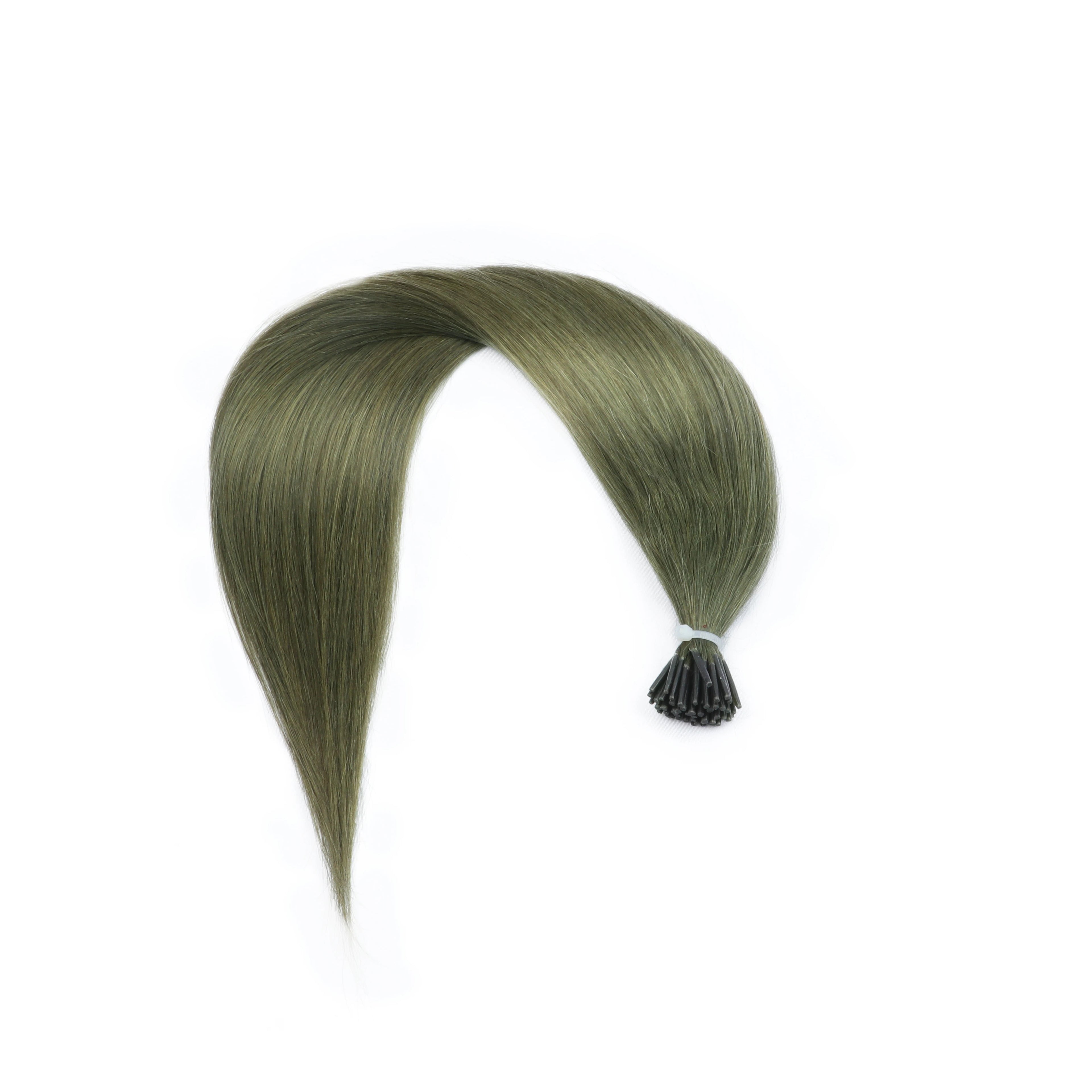 I Tip Keratin Hair Extensions Grey Real Human Hair Pre-Bonded Micro Beads Hair Capsules Micro Link Capsules Hair 12-20 Inch
