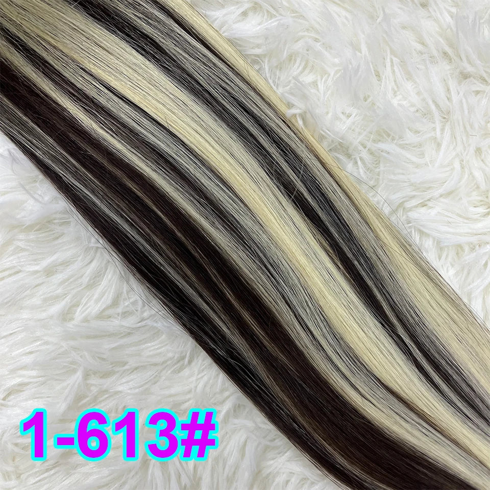 Human Hair Feather Hair Weft Extensions 100% Real Natural Customize Hair Comfortable Invisible Black Brown Blonde for Salon