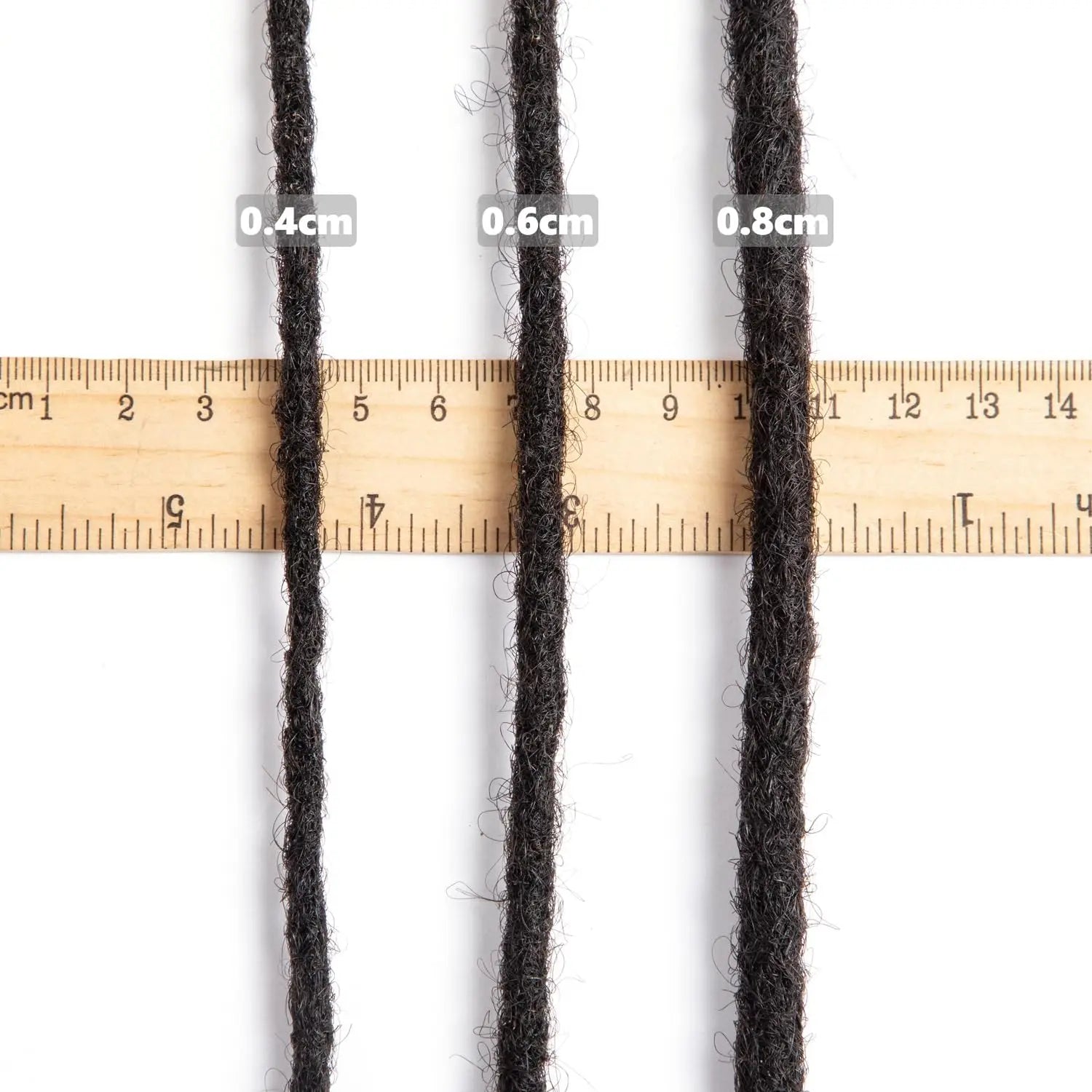 Teresa Synthetic Hair Dreadlock Extensions Synthetic Loc Extensions 0.8cm Width 10Inch 15 Strands Real Hair Dreadlock Extensions