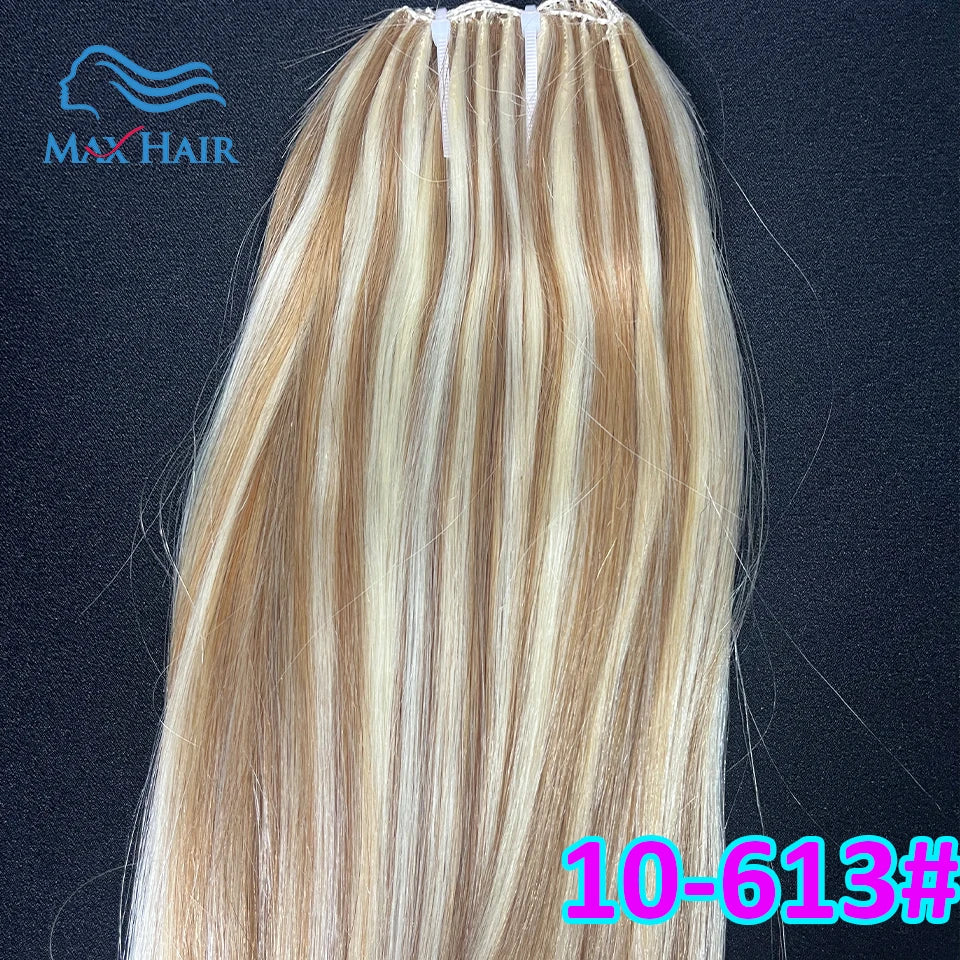 Human Hair Feather Hair Weft Extensions 100% Real Natural Customize Hair Comfortable Invisible Black Brown Blonde for Salon
