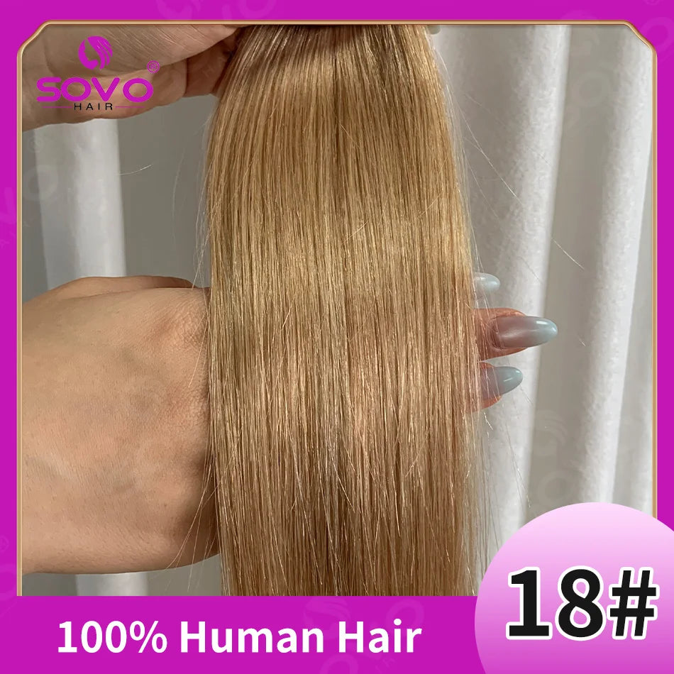 100-200Grams Clip In Hair Extension 100% Remy Human Hair Dark Brown Clip-On HairPiece Full Head 14-28 Inch For Salon Supply