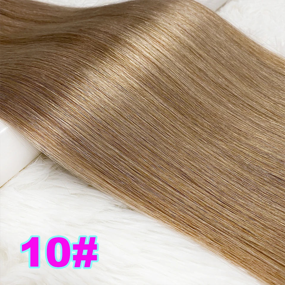 Human Hair Feather Hair Weft Extensions 100% Real Natural Customize Hair Comfortable Invisible Black Brown Blonde for Salon