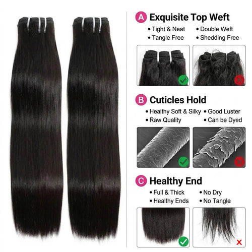 16A Straight Human Hair Bundles Brazilian 30 Inch 100% Unprocessed Virgin Hair Weave Bundle Double Weft Raw Human Hair 1/3/4 PCS Hair Extensions Bundles