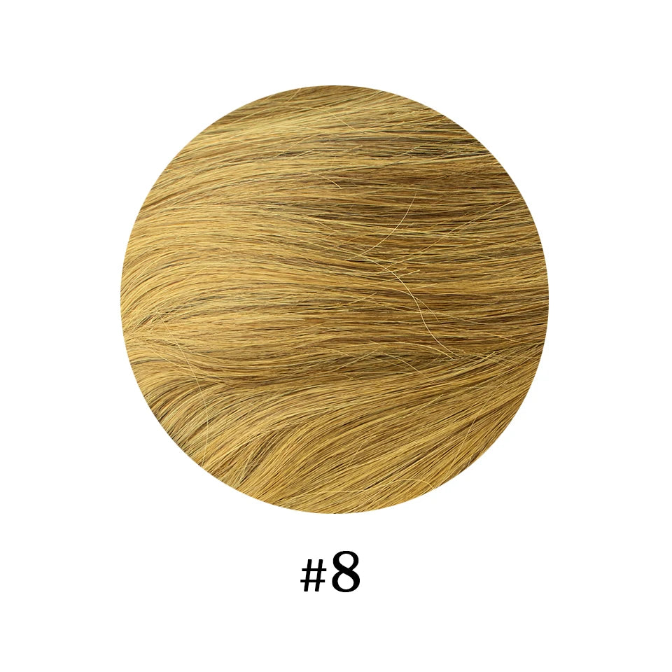 Clip in One Piece Straight 10inches with 5clips Human Hair Extension Brazilian Remy Hairpiece Clip in Hair Extensions Natural
