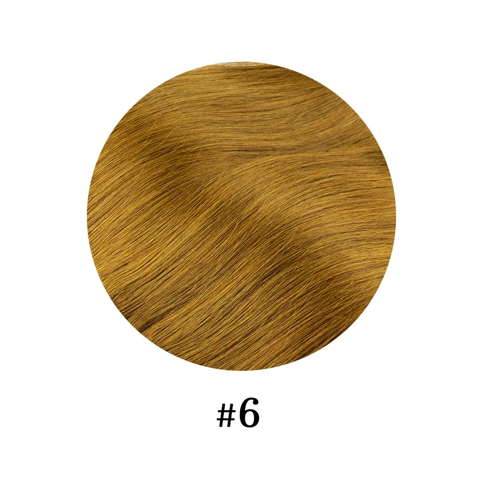 Clip in One Piece Straight 10inches with 5clips Human Hair Extension Brazilian Remy Hairpiece Clip in Hair Extensions Natural
