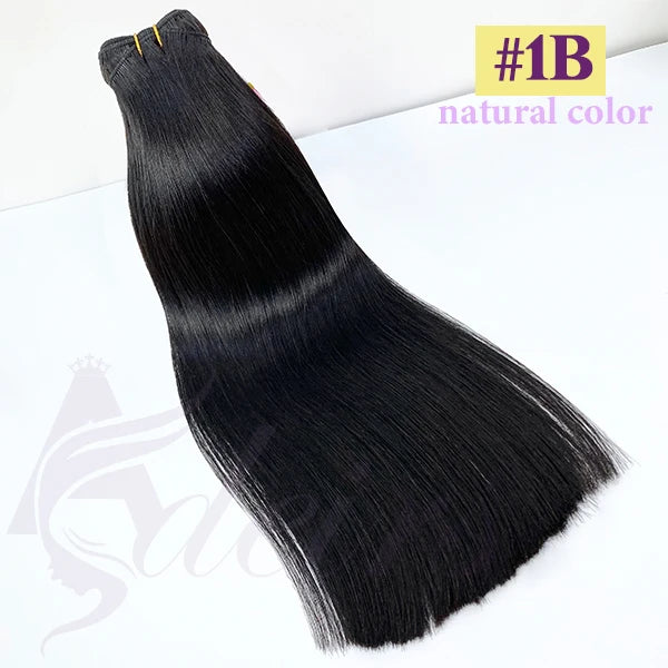 ADEIRS High Quality Human Hair Wefts Extensions Hair Weaves Bundles 100% Real Human Natural Hair Double Weft Brown Blonde salon