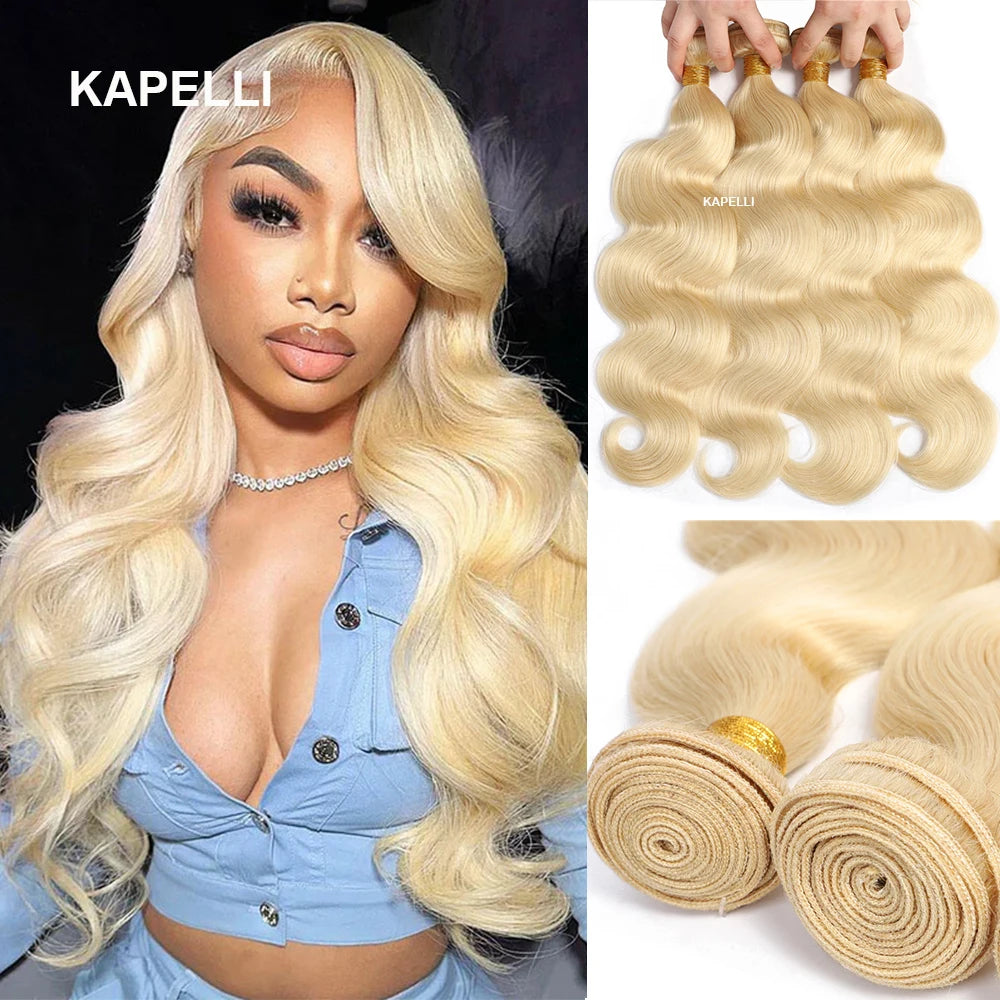 #27 Honey Blonde Body Wave Human Hair Bundles 100% Unprocessed Human Hair Weave Brazilian 15A Raw Hair Bundles Extensions