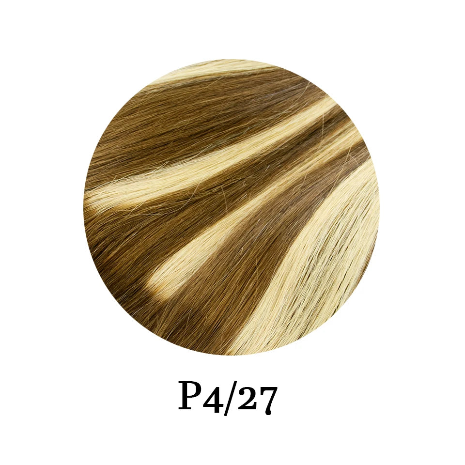 Clip in One Piece Straight 10inches with 5clips Human Hair Extension Brazilian Remy Hairpiece Clip in Hair Extensions Natural