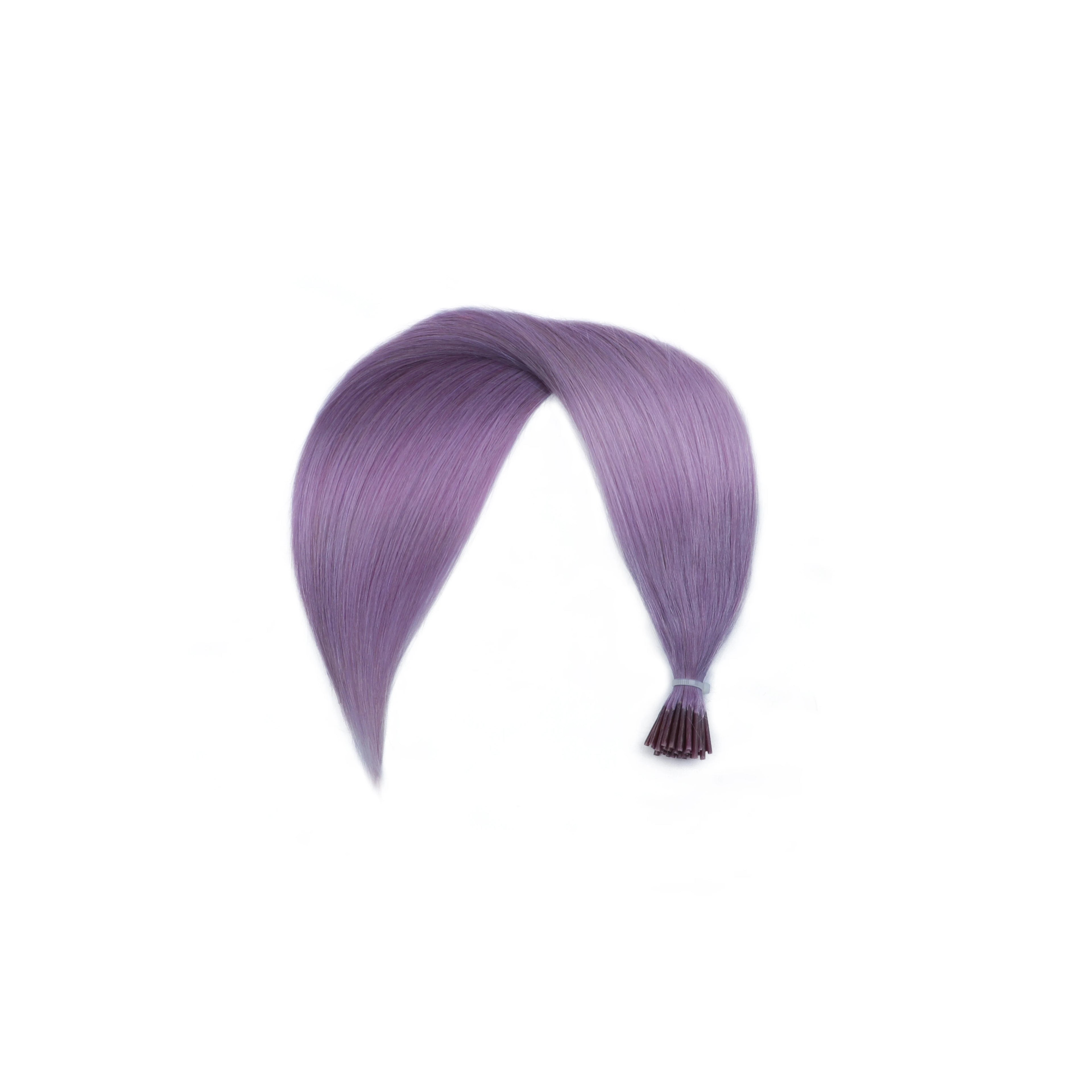 I Tip Keratin Hair Extensions Grey Real Human Hair Pre-Bonded Micro Beads Hair Capsules Micro Link Capsules Hair 12-20 Inch