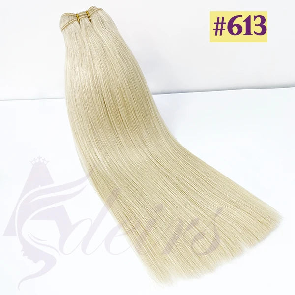 ADEIRS High Quality Human Hair Wefts Extensions Hair Weaves Bundles 100% Real Human Natural Hair Double Weft Brown Blonde salon