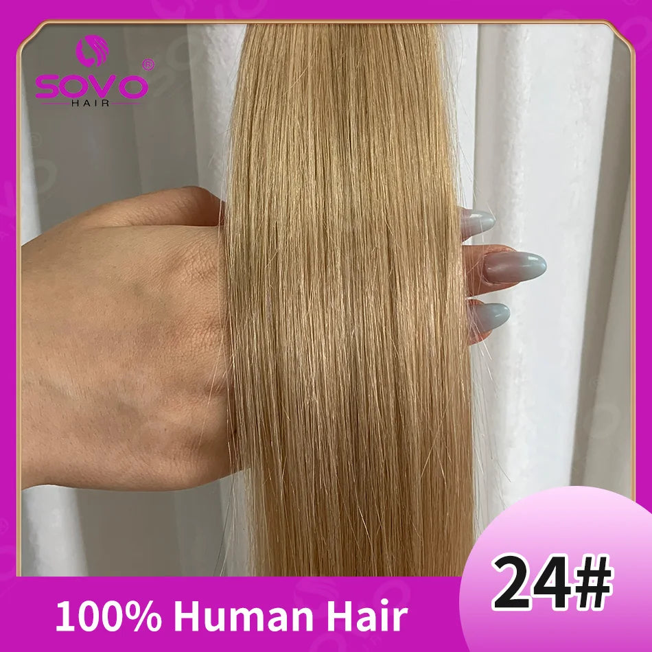 100-200Grams Clip In Hair Extension 100% Remy Human Hair Dark Brown Clip-On HairPiece Full Head 14-28 Inch For Salon Supply
