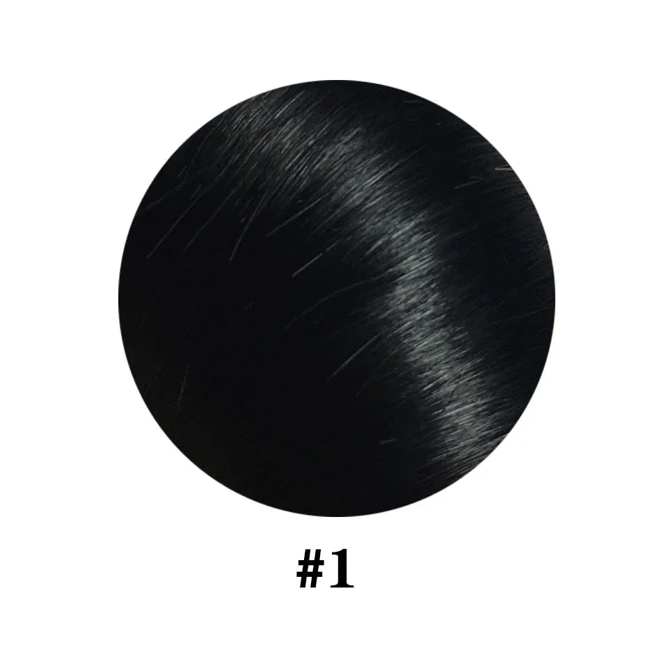 Clip in One Piece Straight 10inches with 5clips Human Hair Extension Brazilian Remy Hairpiece Clip in Hair Extensions Natural