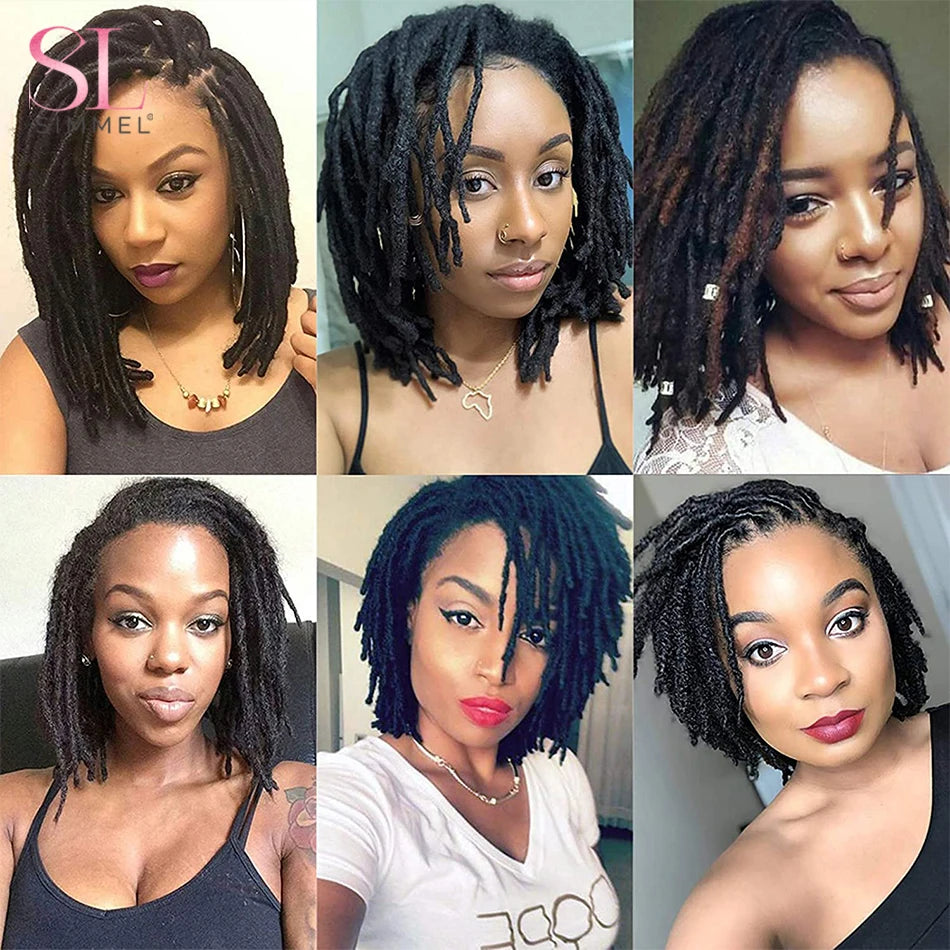 Dreadlock Extensions Real Human Hair For Man/Women 0.4cm Wedth Permanent Loc Extensions 60 Strands 6-22 Inch Brazilian Dreadlock